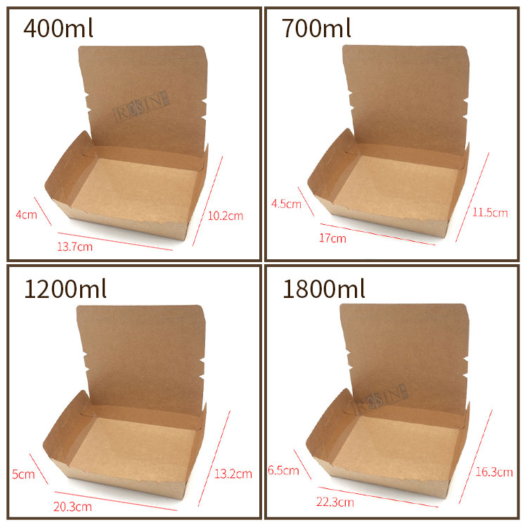 custom disposable salad paper box