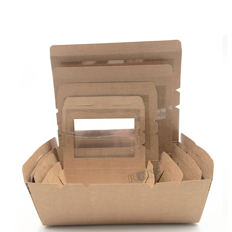 custom disposable salad paper box