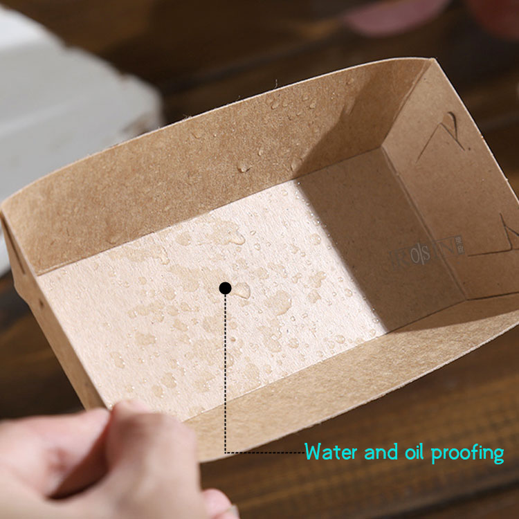 to go kraft paper box bakery packaging kraft food tray