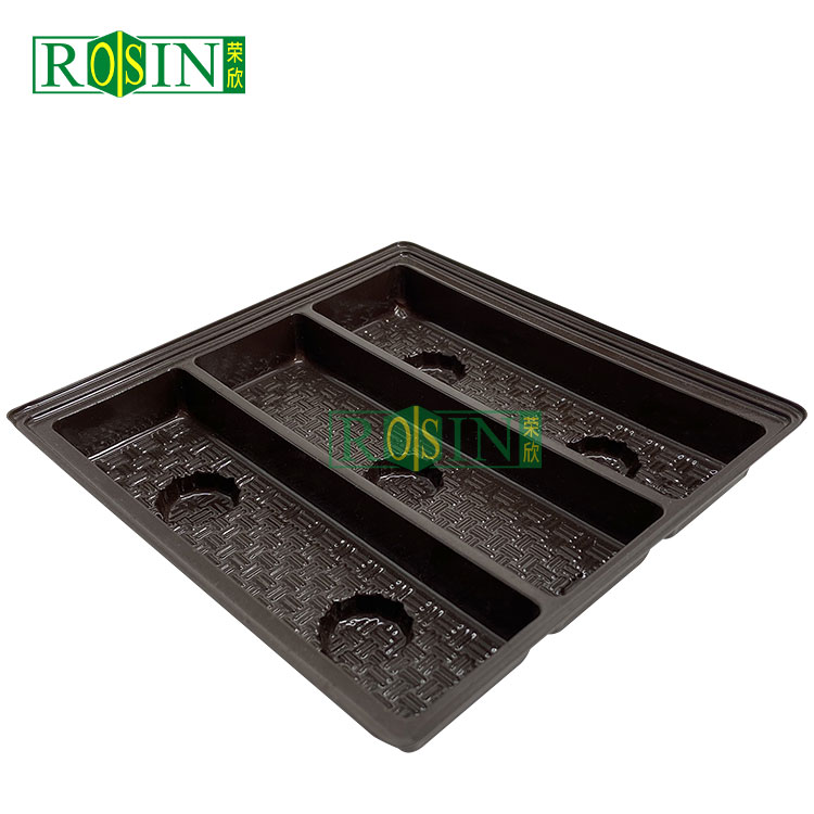 brown plastic chocolate blister tray