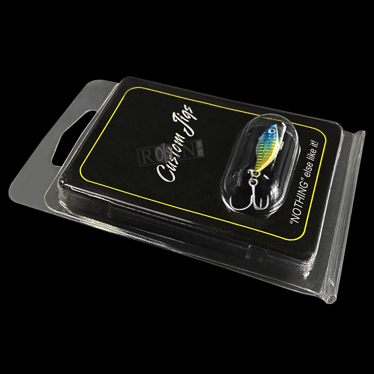 fishing lure packaging with sliding paper cardabord