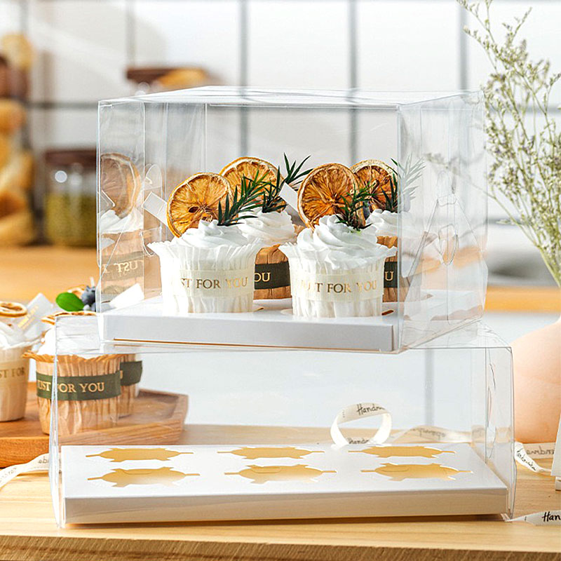 transparent cupcake box