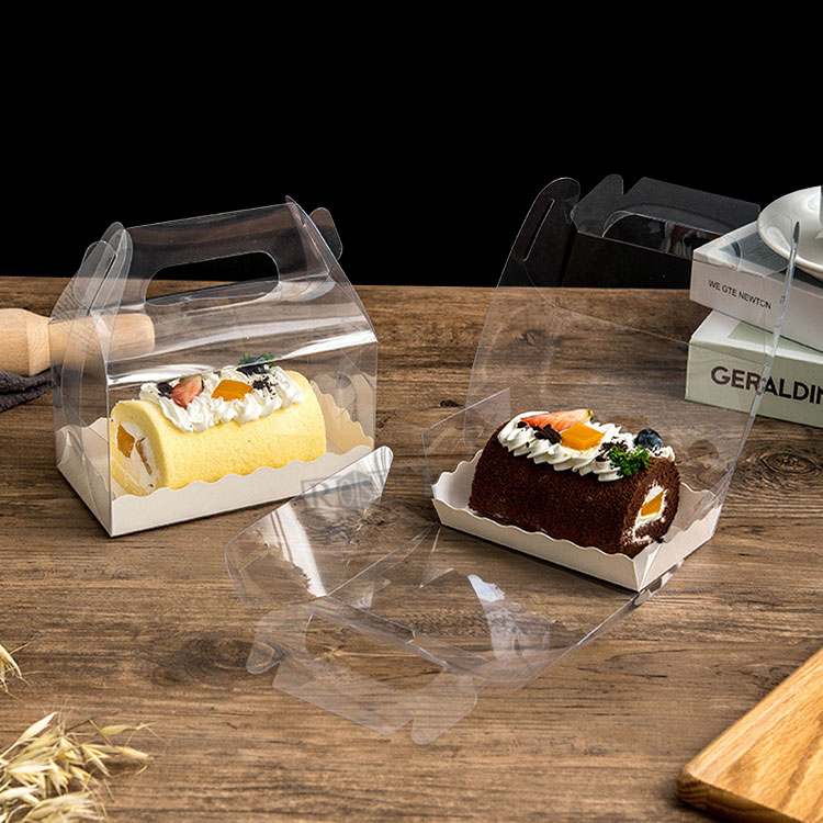 cake plastic box with handle