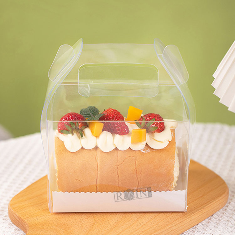 5 6 inch transparent plastic portable cake box 