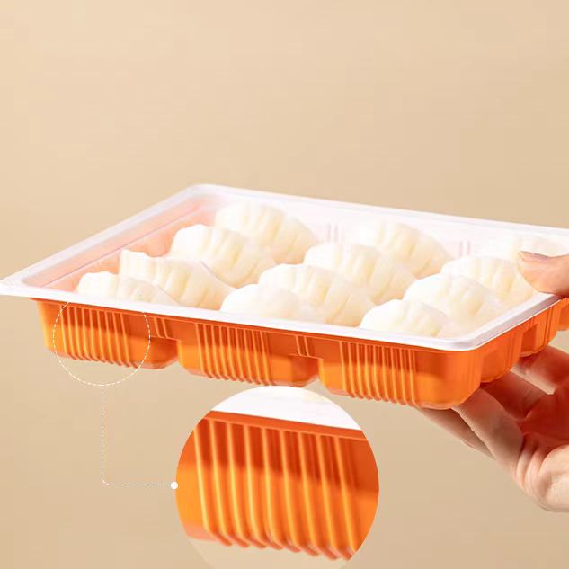 Customized plastic dumpling container with lid