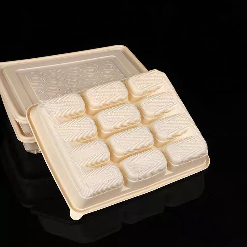 Customized plastic dumpling tray with lid