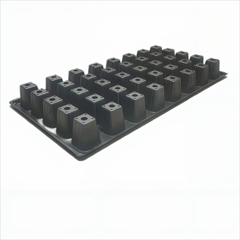 Black PS Plastic Flower nursery tray