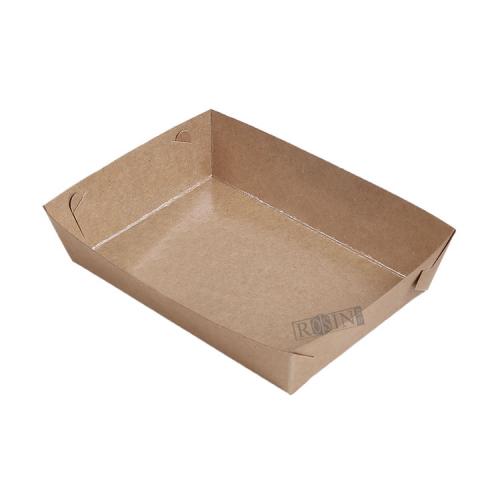 wholesale fast food takeout containers brown customized disposable kraft food paper boat tray