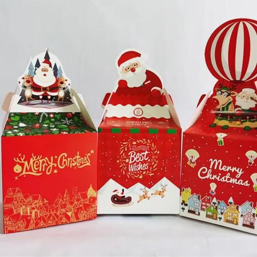 Christmas Gift Packaging Boxes Christmas Decorations Kraft Paper Bags Craft Tote Bag