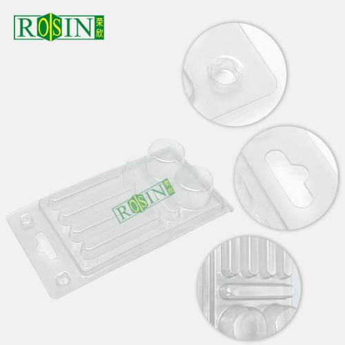 Custom disposable transparent PET Clamshell plastic packaging supplier for fishing lures